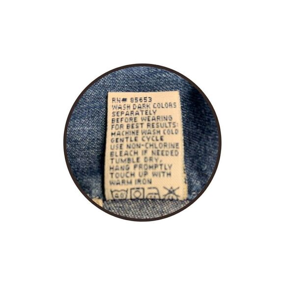 KORET City Blues Denim Shirt Beaded Embroidered US Flags Flowers Stars, Sz 20W - Picture 5 of 5